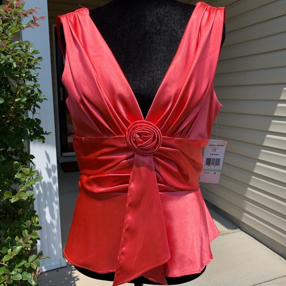 Coral Evening Top